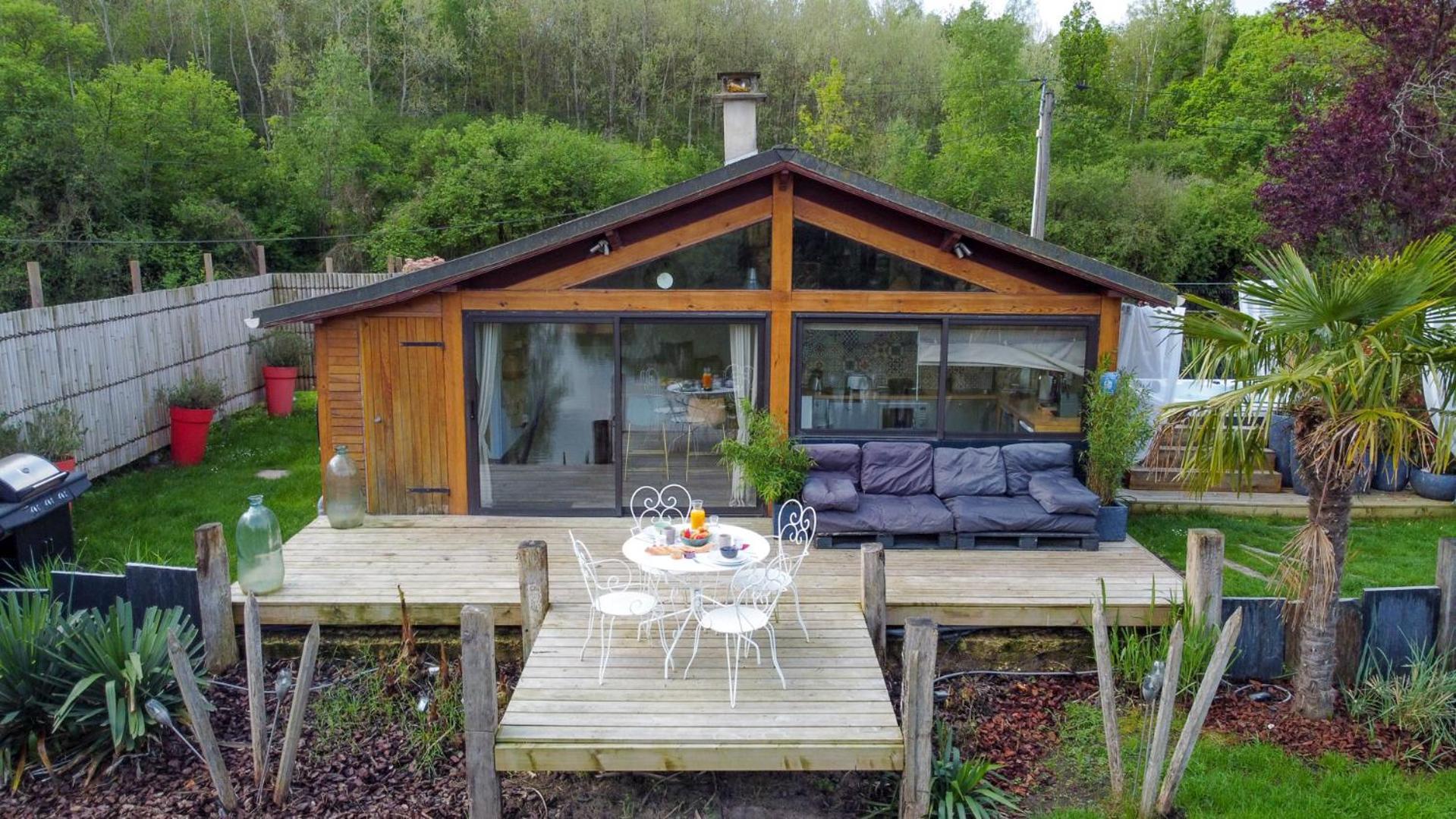 Kaebane 85, Lodge Avec Spa Au Bord De L'Eau Prouilly Dış mekan fotoğraf